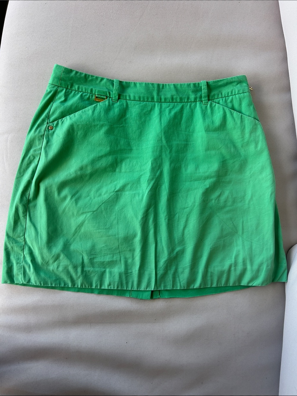 Ralph Lauren Golf Green Mini Skirt with Front Pocket Detail